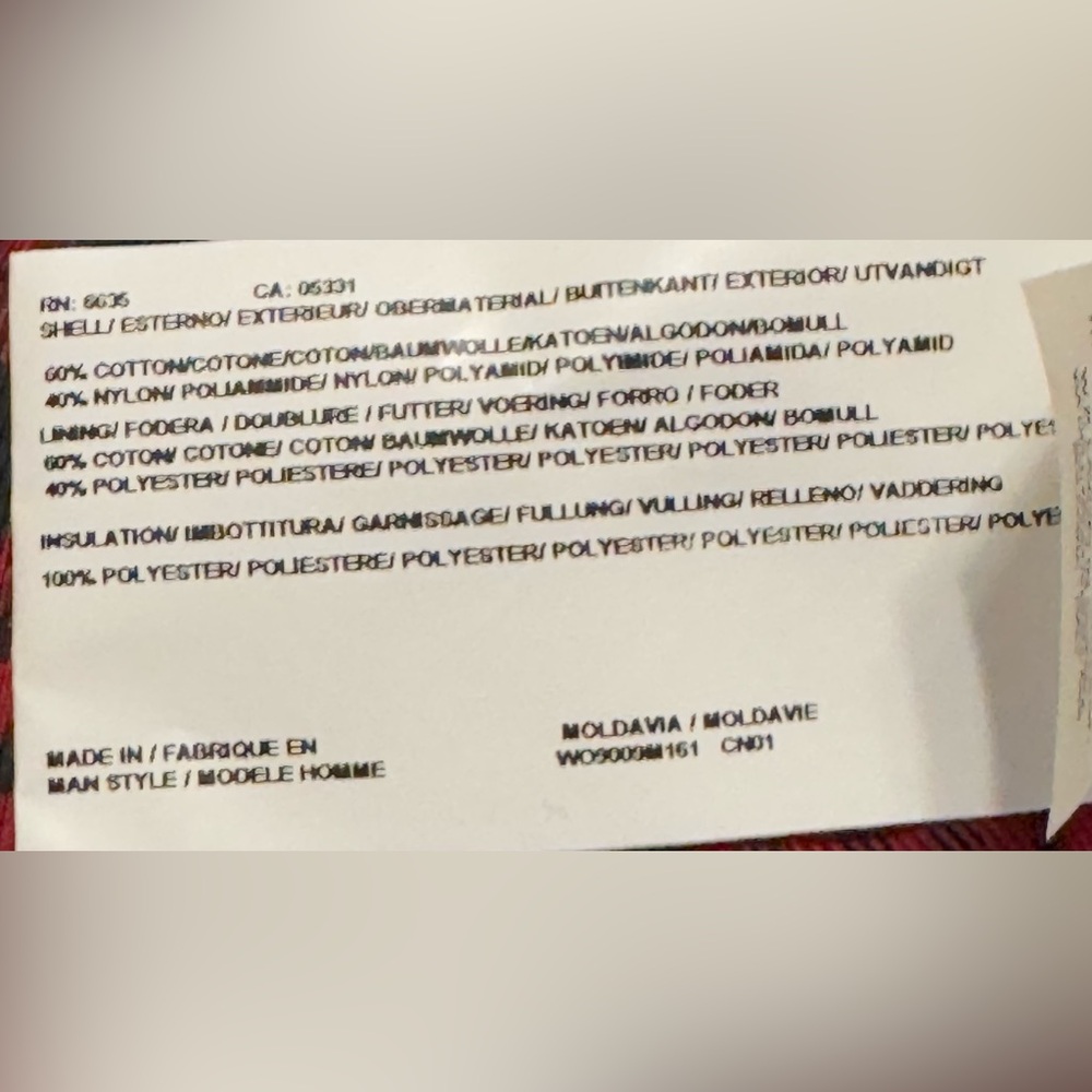 Woolrich Snap Down Red Tartan Lining Back Buckle Pockets Men's Vest Sz M EUC - Picture 10 of 10